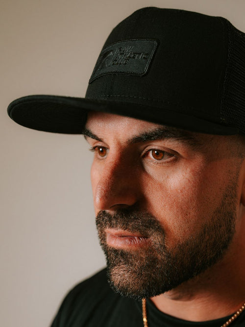 BLACK PATCH MESH SNAPBACK